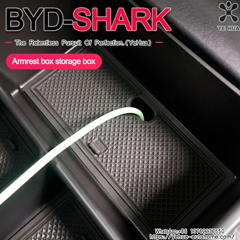 ABS Center Console Storage Box for BYD Shark 6 2024 2025 Key storage box Armrest Car Accessory Auto Tools