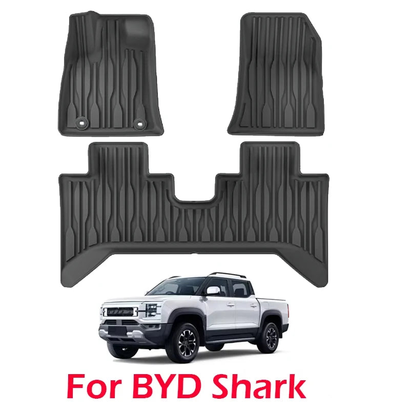 For BYD Shark 2024-present LHD Car Floor Mats  Cargo Liners Waterproof Non-slip Trunk Mat Protector Foot Pads Car Carpets