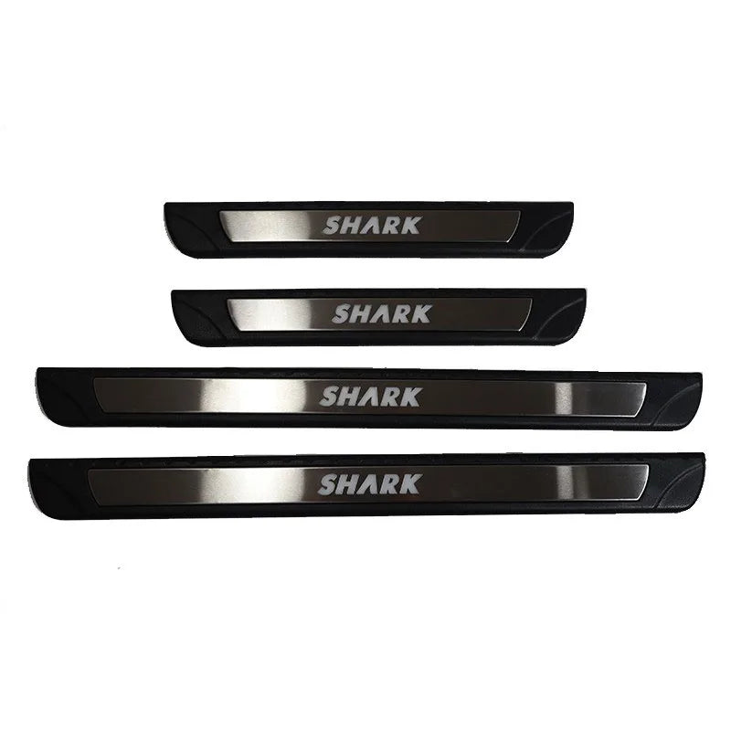 LED Door Sill Strip for BYD Shark  Car Side Step Lights Aluminum Alloy Material Vehicle Decoration Accessories