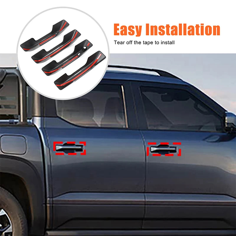 For 2024+ BYD SHARK car exterior door handle protective cover decorative accessories (high configuration - with smart hole)