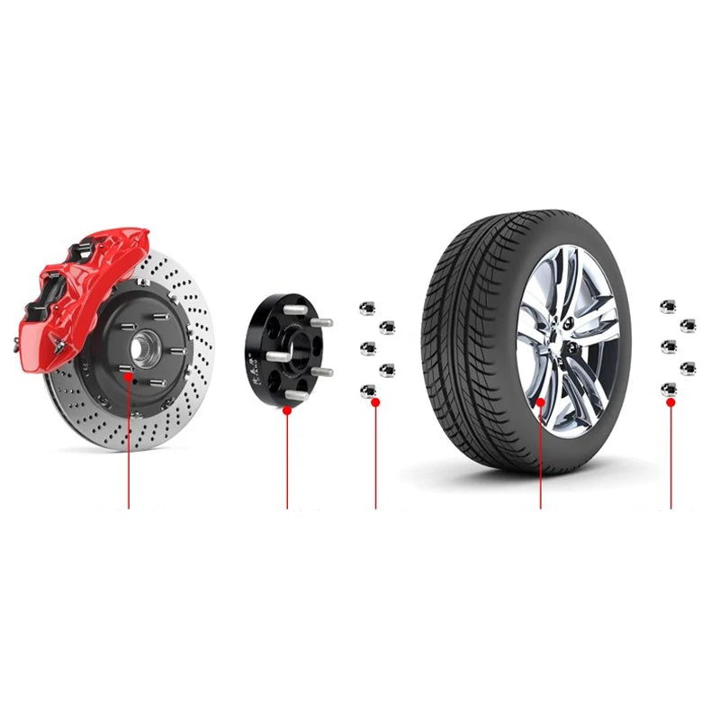 For BYD Shark 2025 Car Flange Wheel Hub Track Widing Spacer Aftermarket Automobile Part Accessory