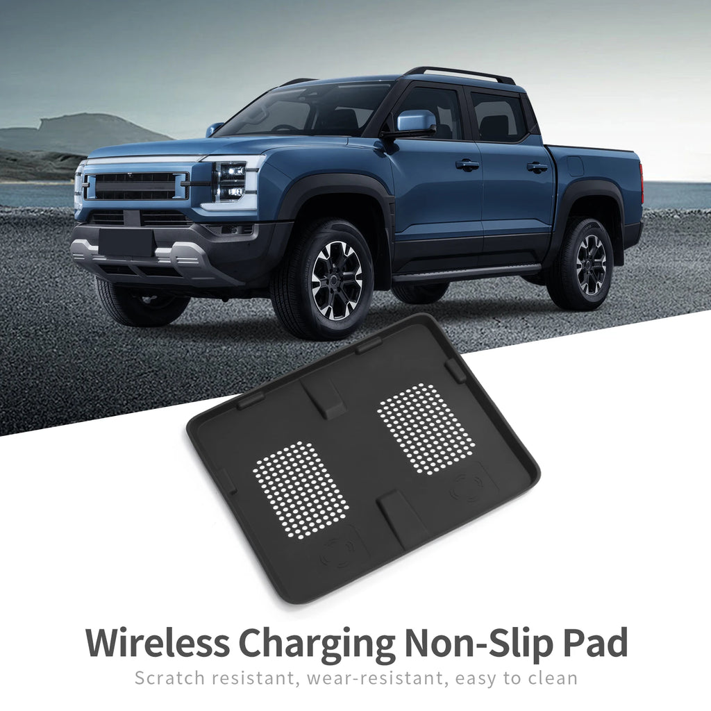 For BYD SHARK 2024 Wireless Charging Pad Car Pickup Accessories Auto Phone Non-slip Charger Mat Silicone Protective Pad