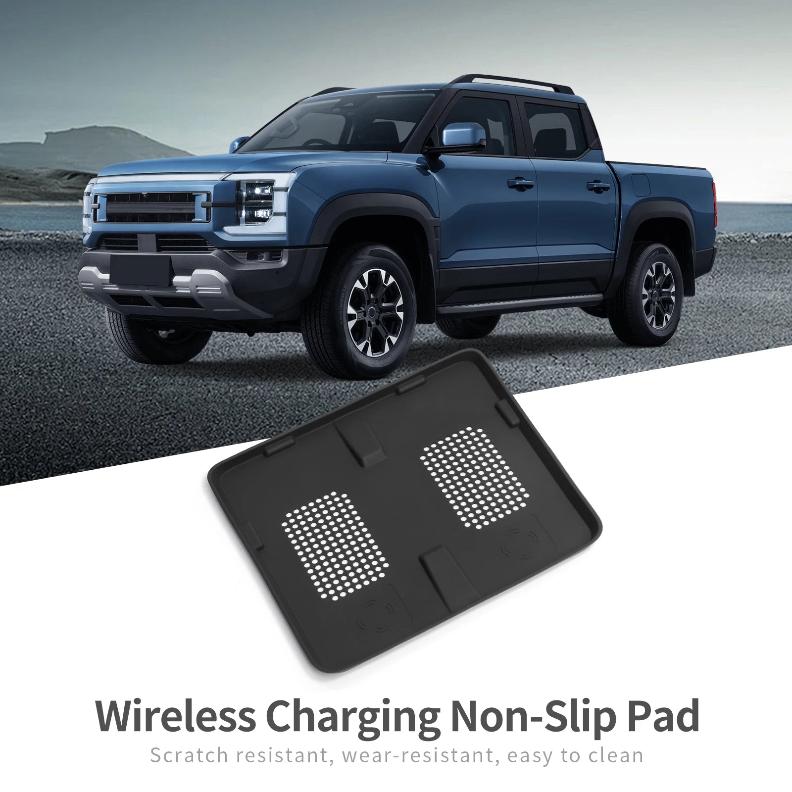 For BYD SHARK 2024 Wireless Charging Pad Car Pickup Accessories Auto Phone Non-slip Charger Mat Silicone Protective Pad