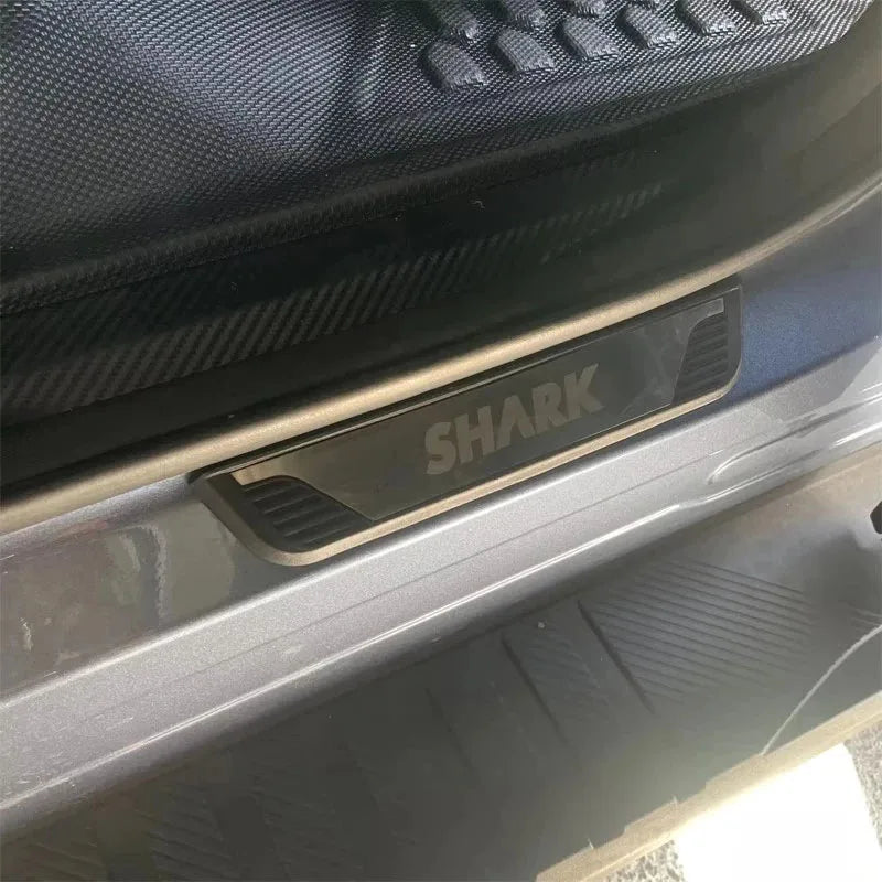 For BYD Shark 6 2024 Car Door Sill Scuff Plate Pedal Cover Trim Accessories Exterior Threshold Protector Auto Stickers