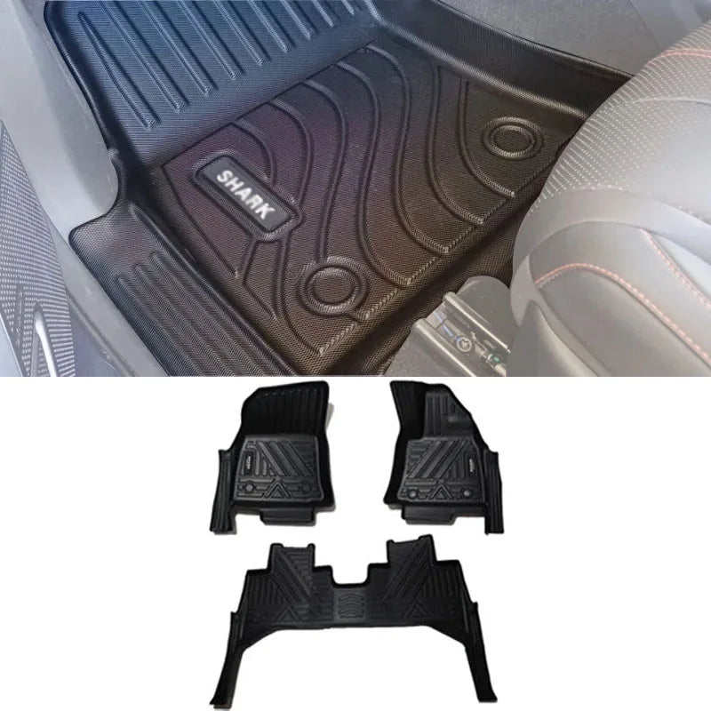 For BYD Shark 6 Right Hand Drive Version TPE Floor Mats Scratch Resistant Car Interior Decoration Accessories