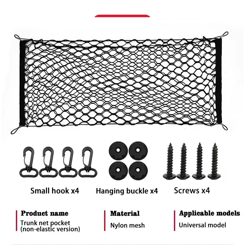 For BYD Shark 2024-2026 Car Trunk Storage NetAccesorios Trunk Organizer Nets Mesh Auto Organizer Pocket Stowing Tidying