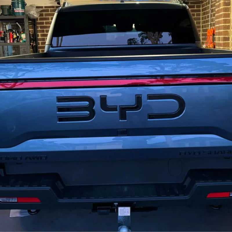 For BYD Shark 6 Trunk Standard 3D Badge Logo Sticker Glossy Black Sticker Decoration Automobiles Parts Accesorios Para