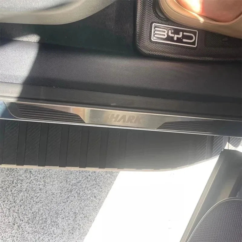 For BYD Shark 6 2024 Car Door Sill Scuff Plate Pedal Cover Trim Accessories Exterior Threshold Protector Auto Stickers