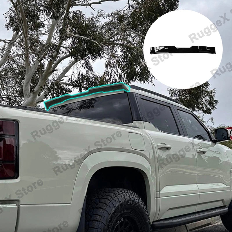 Rear Window Spoiler ABS Black For BYD Shark 6 Pickup 2024 2025 Car Rear Wing Spoiler Exterior Auto Accessories