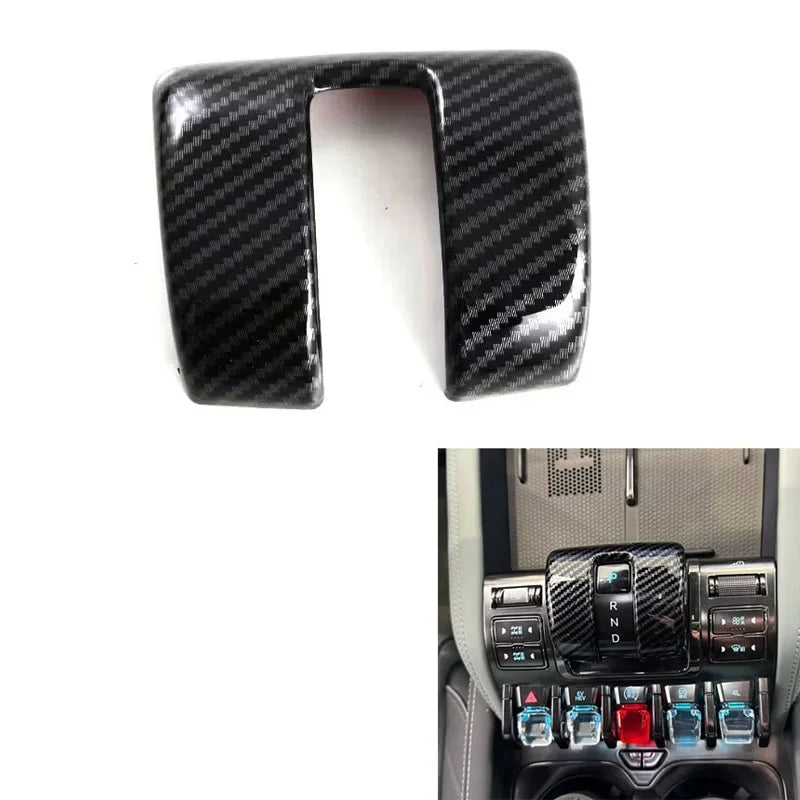 For BYD SHARK 2024 2025 Car Gear Lever Head Trims ABS Carbon Fiber Shift Knob Decoration Cover  Interior Auto Accessories