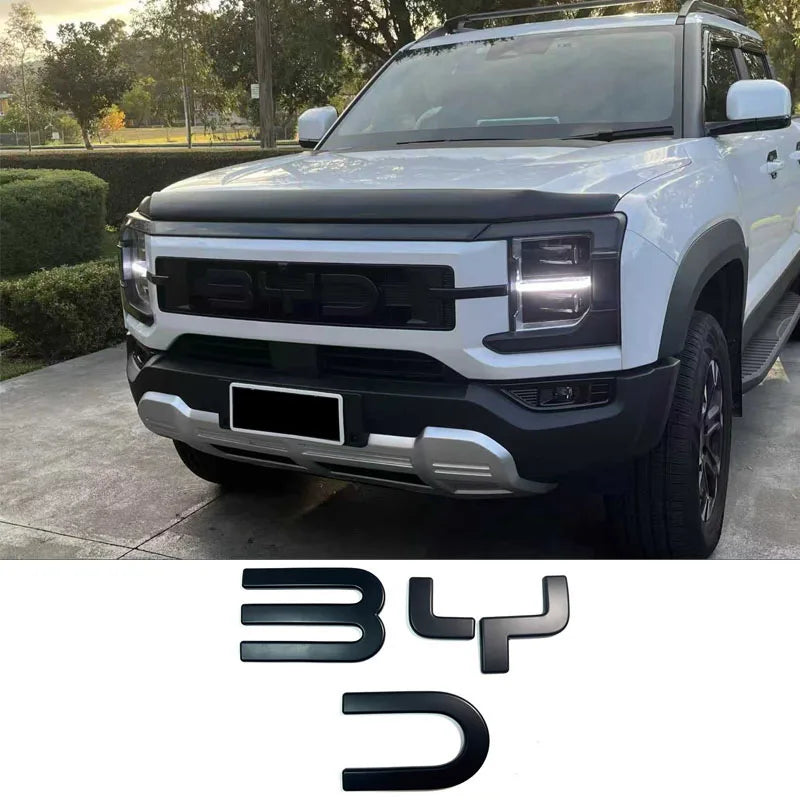 3D For BYD Shark 6 Flogo lettering blackened Auto Car Logo Decorative Cover Accessory Tool for Vehicle Decoration