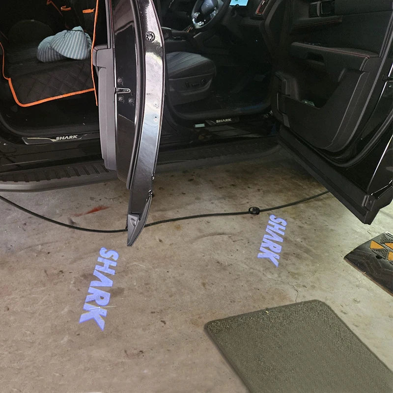 For BYD Shark Car door welcome lights Mood Light Luminous logo 2 PCS Modification accessories tools