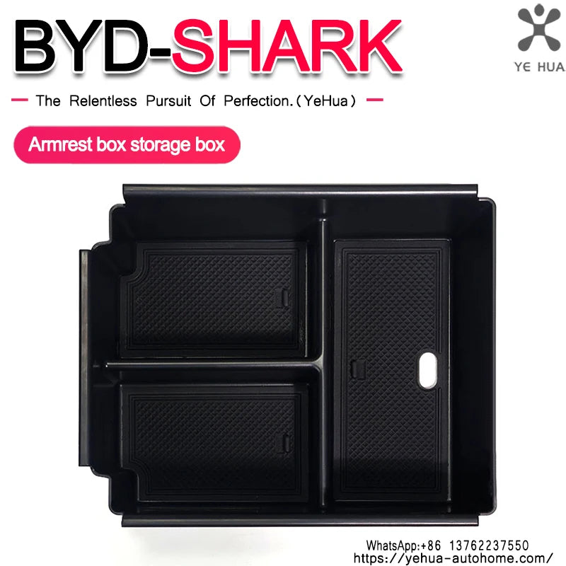 ABS Center Console Storage Box for BYD Shark 6 2024 2025 Key storage box Armrest Car Accessory Auto Tools