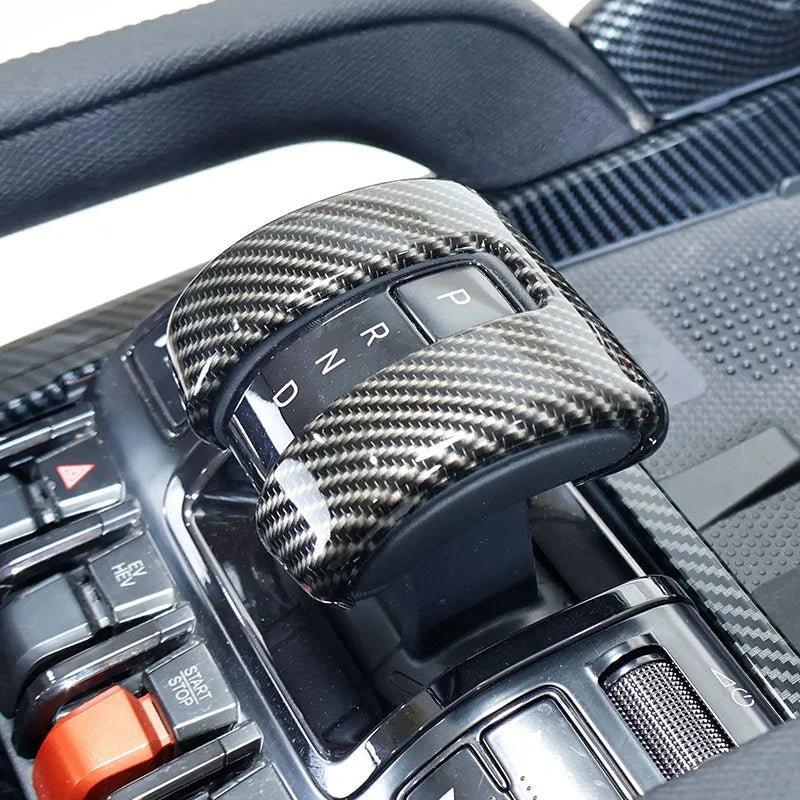 For BYD SHARK 2024 2025 Car Gear Lever Head Trims ABS Carbon Fiber Shift Knob Decoration Cover  Interior Auto Accessories