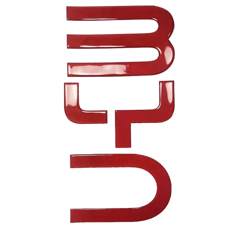 For BYD Shark 6 Trunk Standard 3D Badge Logo Sticker Glossy Black Sticker Decoration Automobiles Parts Accesorios Para