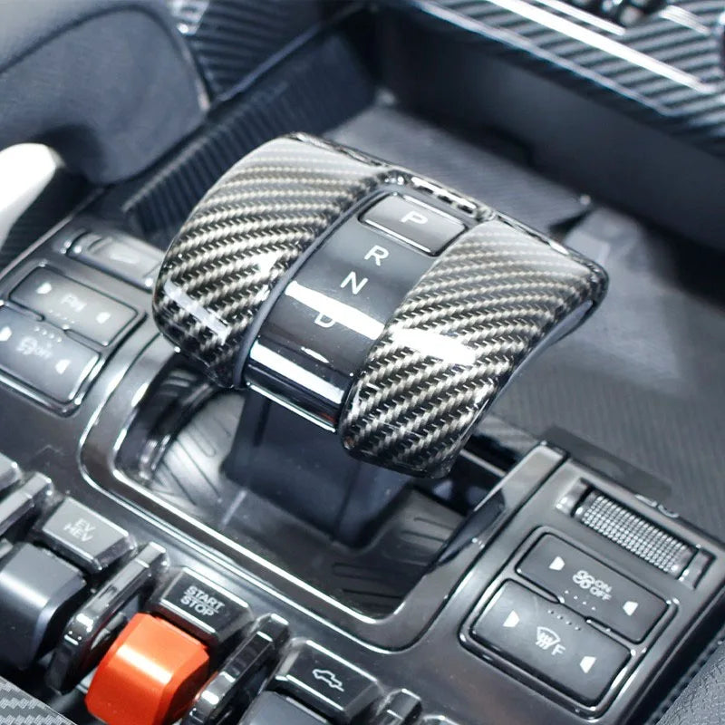 For BYD SHARK 2024 2025 Car Gear Lever Head Trims ABS Carbon Fiber Shift Knob Decoration Cover  Interior Auto Accessories
