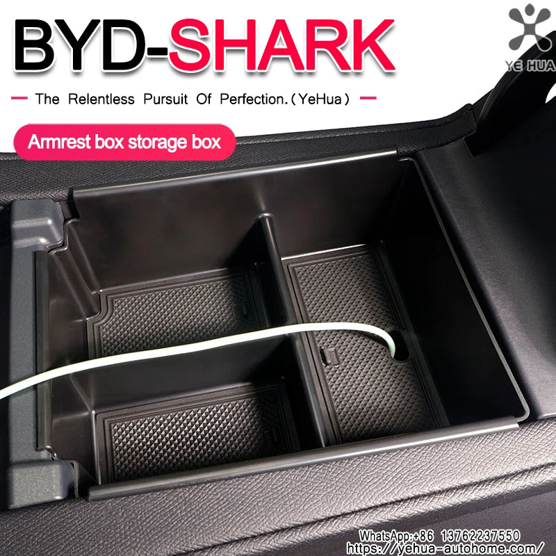 ABS Center Console Storage Box for BYD Shark 6 2024 2025 Key storage box Armrest Car Accessory Auto Tools