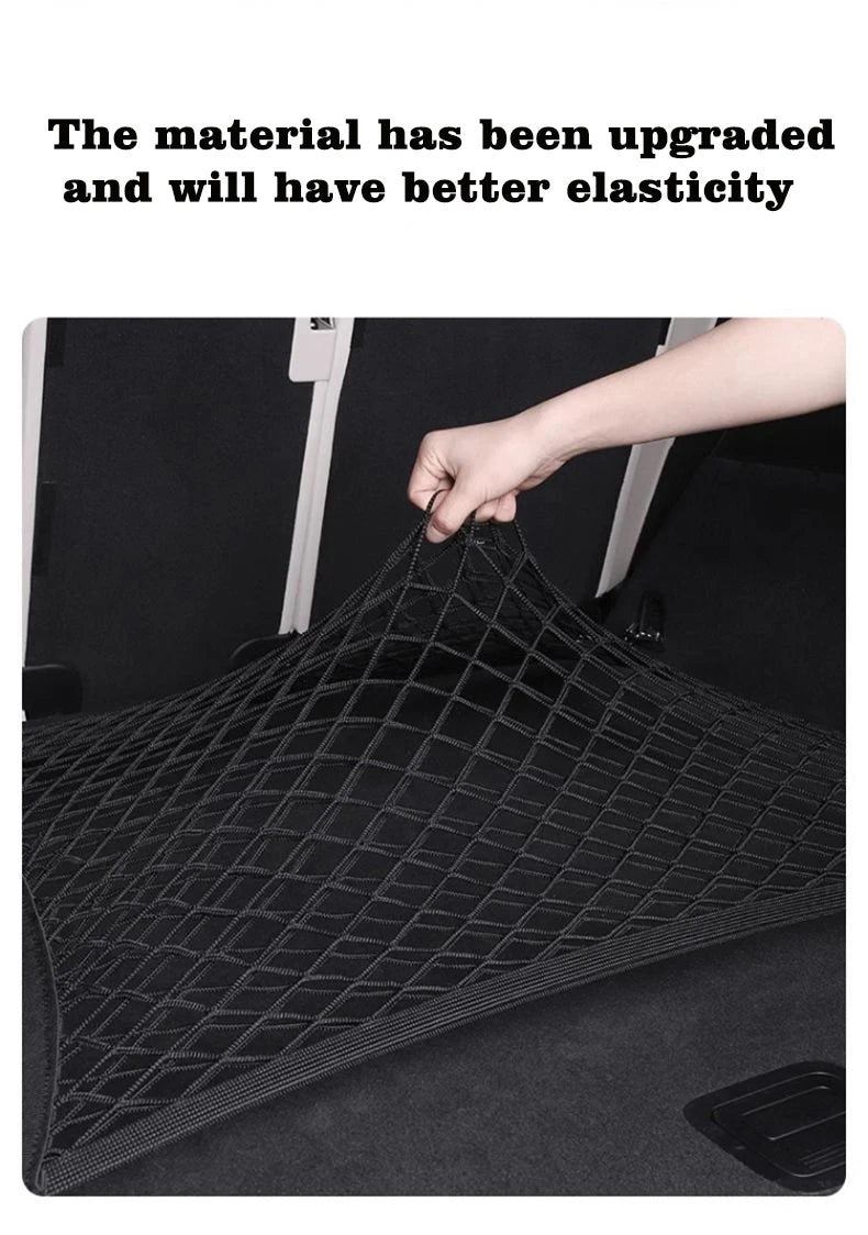 For BYD Shark 2024-2026 Car Trunk Storage NetAccesorios Trunk Organizer Nets Mesh Auto Organizer Pocket Stowing Tidying