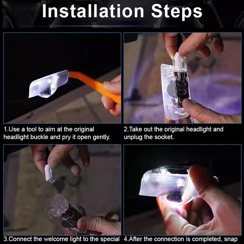 for BYD Shark 2025 Car door welcome light accessories