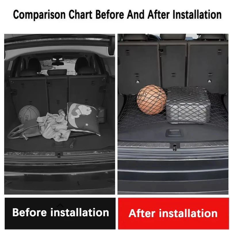 For BYD Shark 2024-2026 Car Trunk Storage NetAccesorios Trunk Organizer Nets Mesh Auto Organizer Pocket Stowing Tidying