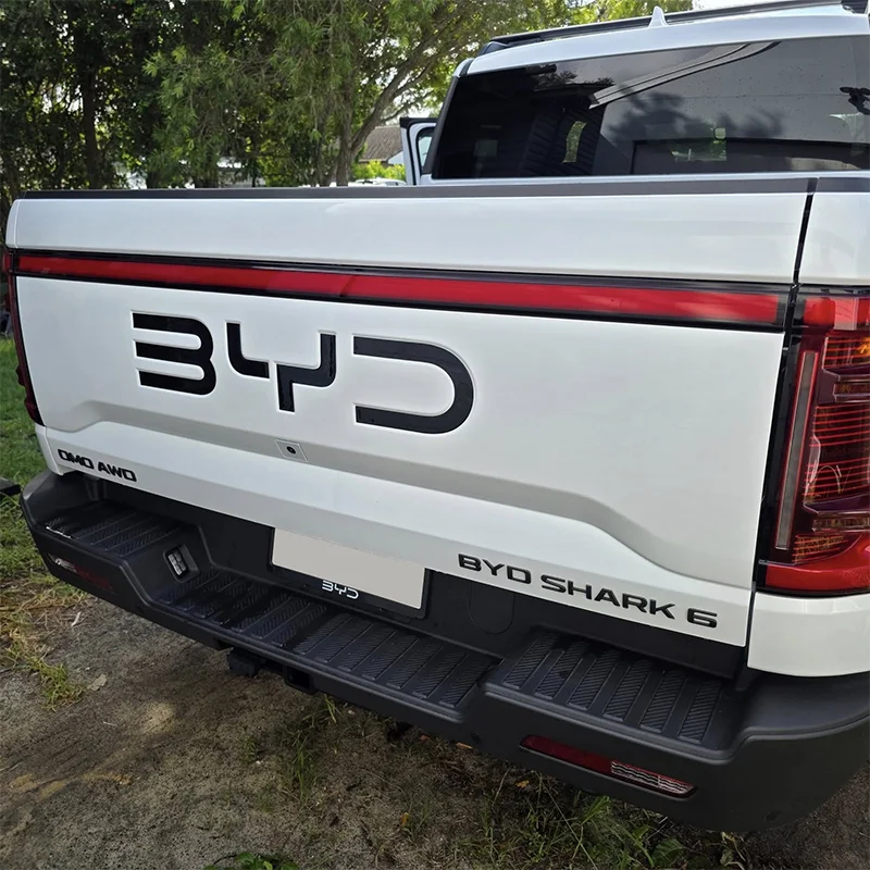 For BYD Shark 6 Trunk Standard 3D Badge Logo Sticker Glossy Black Sticker Decoration Automobiles Parts Accesorios Para